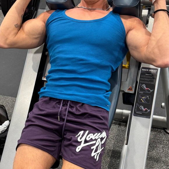 CALVIN KLEIN MEN TEAL BLUE TANK TOP VEST SHIRT COWBOY STEEL RIBBED COTTON ACTIVE - Picture 9 of 16